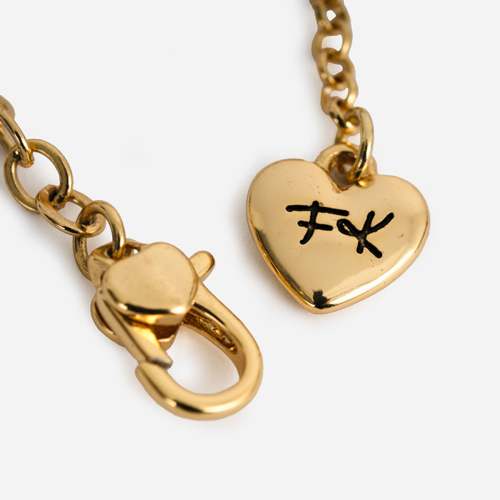 Bracciale dorato Frida Kahlo, con medagliette
