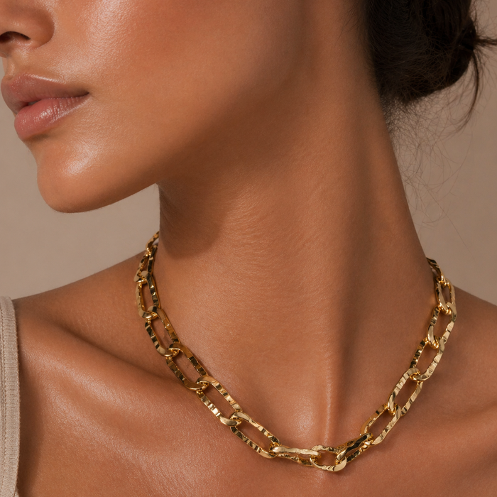 Collana maglie di catena oro