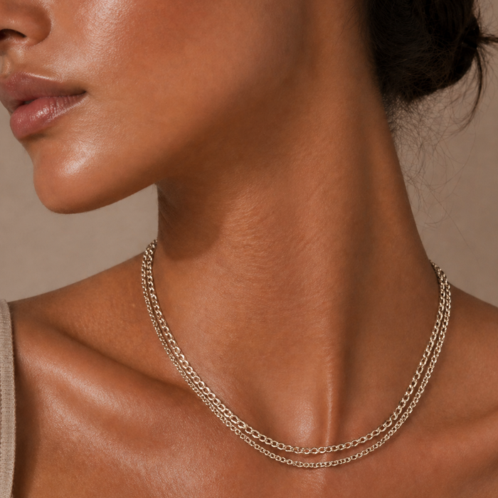 Collana 2 fili di catena