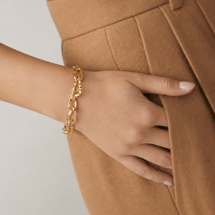 Bracciale effetto martellato