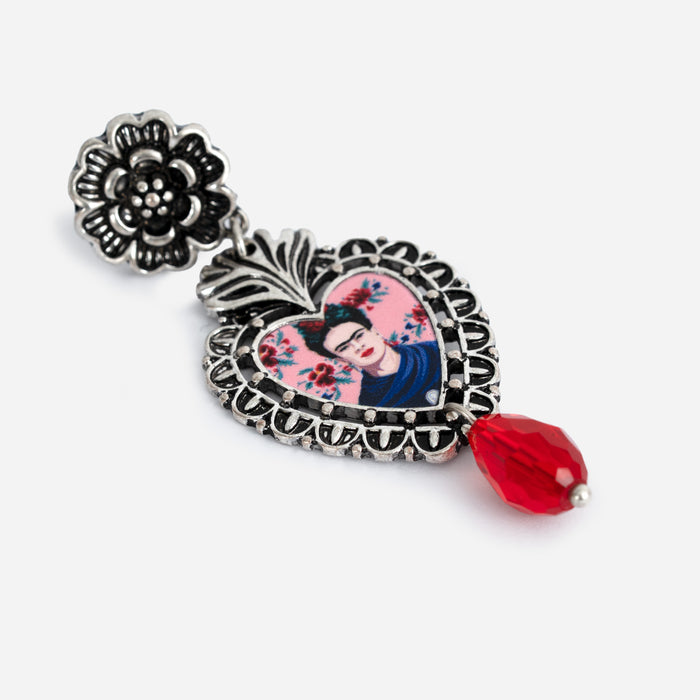 Orecchini Pink Frida Kahlo, con pendenti